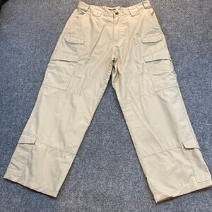 Condor Mens 32x34 Ripstop Tan Khaki Cargo Adjustable Pants Outdoor Tactical